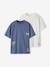 Set van 2 T-shirt met korte mouwen grijsblauw - vertbaudet enfant 