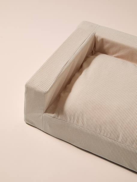 Middelgrote hondensofa van ribfluweel / velours ecru - vertbaudet enfant 