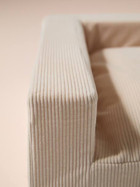 Middelgrote hondensofa van ribfluweel / velours ecru - vertbaudet enfant 