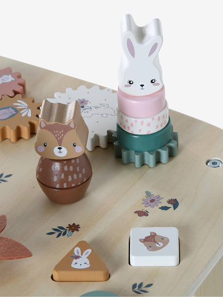FSC® houten activiteitentafel ecru+hout - vertbaudet enfant 