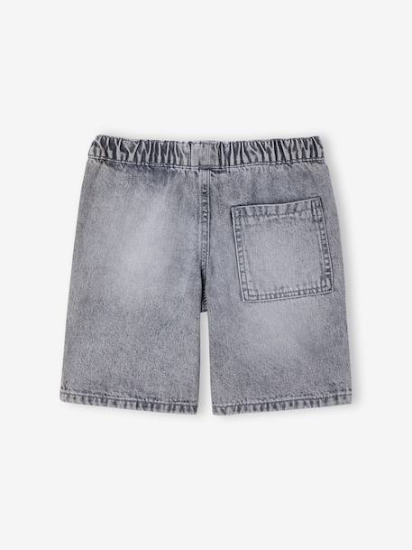 Denim jongensbermuda, gemakkelijk aan te trekken blauw, bedrukt+blauw, gestreept+denimgrijs+double stone+stone - vertbaudet enfant 