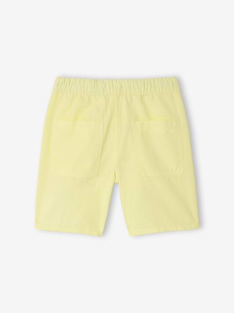 Elastische bermuda voor jongens dennen+jeansblauw+pastelgeel - vertbaudet enfant 