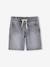 Denim jongensbermuda, gemakkelijk aan te trekken blauw, bedrukt+blauw, gestreept+denimgrijs+double stone+stone - vertbaudet enfant 