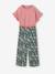 Meisjesset T-shirt en wijde broek ecru+rouge - vertbaudet enfant 