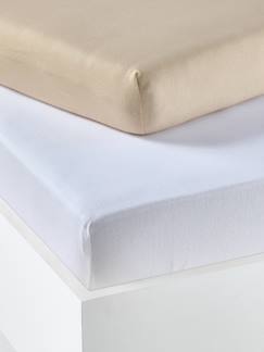 -Set van twee babyhoeslakens uit rekbare jersey