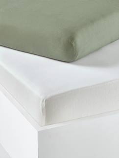 -Set van twee babyhoeslakens uit rekbare jersey