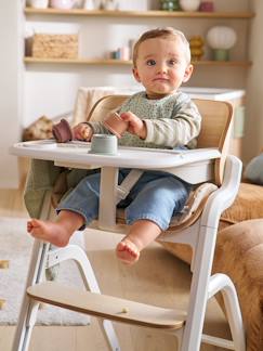 Pack Hoge kinderstoel + Ligstoel + Babyset + Kussen + Plateau WOODYNEST  - vertbaudet enfant