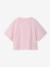 Cropped meisjesshirt met korte mouwen beige+ecru+roze (poederkleur) - vertbaudet enfant 