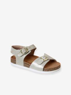 -Leren sandalen met gespen