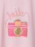 Cropped meisjesshirt met korte mouwen beige+ecru+roze (poederkleur) - vertbaudet enfant 