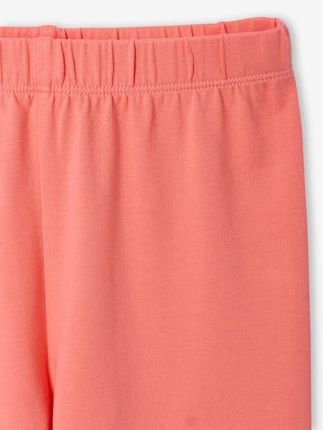 Set van 2 leggings meisje tot halverwege de kuit gemêleerd grijs+smaragdgroen+zachtpaars - vertbaudet enfant 