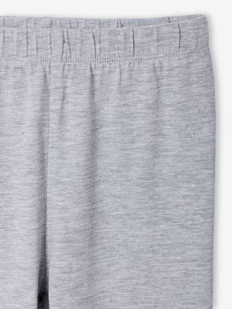 Set van 2 leggings meisje tot halverwege de kuit gemêleerd grijs+smaragdgroen+zachtpaars - vertbaudet enfant 