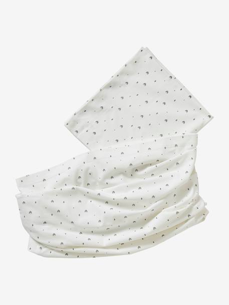Set van 2 draagdoeken zonder knoop beige, bedrukt+ivoor met print+roze, bedrukt+zandbeige - vertbaudet enfant 