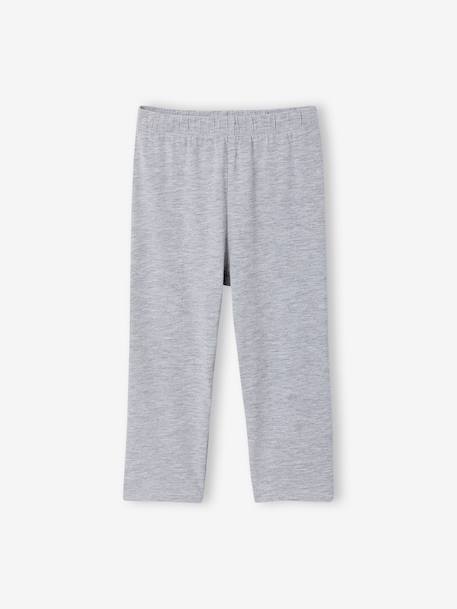 Set van 2 leggings meisje tot halverwege de kuit gemêleerd grijs+smaragdgroen+zachtpaars - vertbaudet enfant 