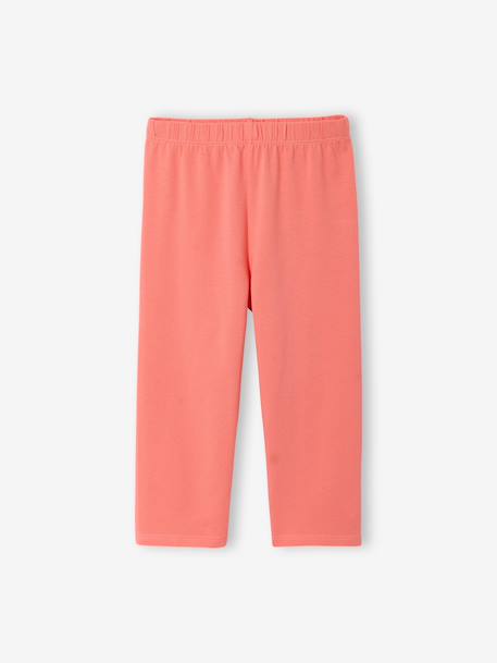 Set van 2 leggings meisje tot halverwege de kuit gemêleerd grijs+smaragdgroen+zachtpaars - vertbaudet enfant 