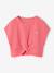 Set voor meisjes, t-shirt en short van fantasie breisel ecru+rozen - vertbaudet enfant 