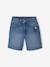 Bermuda jeans met geborduurde bloemen lichtblauw+middenblauw - vertbaudet enfant 