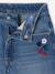 Bermuda jeans met geborduurde bloemen lichtblauw+middenblauw - vertbaudet enfant 