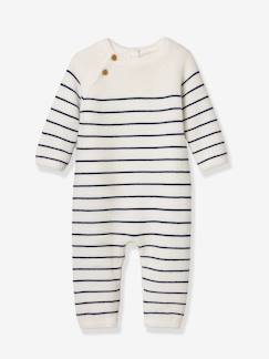 Baby-Salopette, jumpsuit-Babypakje met marinièrestreep