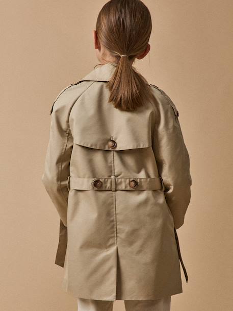 Kindertrench met riem beige - vertbaudet enfant 