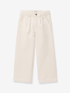 Meisje-Wijde  broek twill