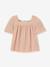 Blouse van biologisch katoen lichtroze - vertbaudet enfant 