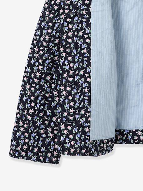 Jas met bloemenprint blauw - vertbaudet enfant 