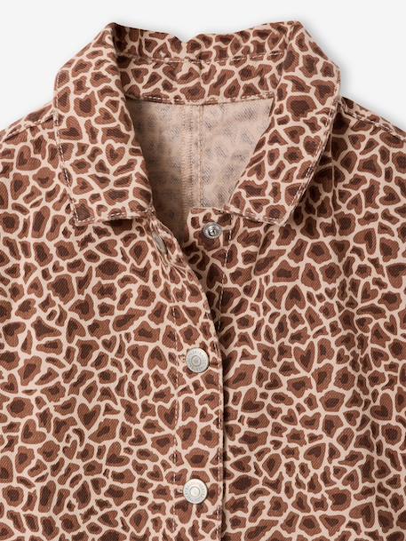 Combishort meisjes van twill katoen beige - vertbaudet enfant 