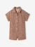 Combishort meisjes van twill katoen beige - vertbaudet enfant 