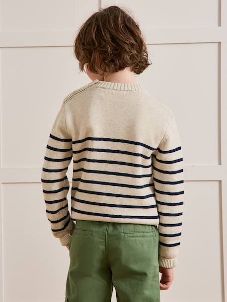Gestreept trui voor jongens blauw, gestreept - vertbaudet enfant 