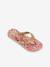 Bedrukte teenslippers rozen - vertbaudet enfant 