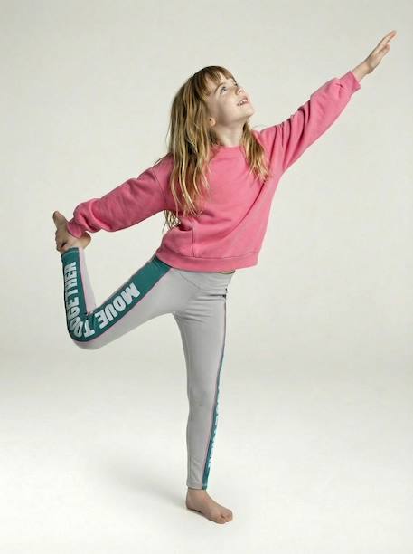 Set met legging en sweater voor meisjes gemêleerd grijs - vertbaudet enfant 