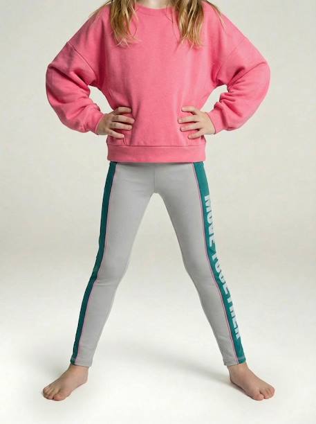 Set met legging en sweater voor meisjes gemêleerd grijs - vertbaudet enfant 