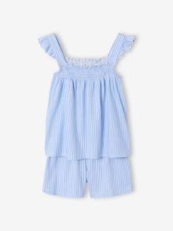 -Katoenen pyjamashort met bretels meisjes