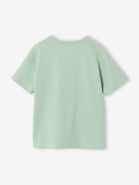 Jongensshirt Space glanzend motief amandelgroen+nachtblauw - vertbaudet enfant 