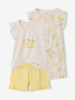 -Set van 2 pyjamashorts met korte mouwen