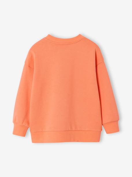 Sweater met ronde hals en lange mouwen blauwgroen+lichtgeel+mango - vertbaudet enfant 