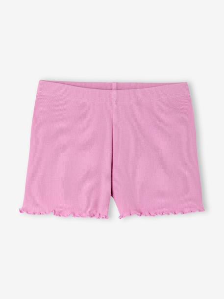 Set van 2 pyjamashorts met rib en bloemen ecru - vertbaudet enfant 