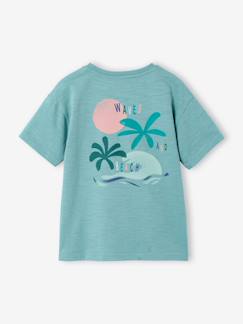 Jongens-T-shirt, poloshirt, souspull-Jongensshirt met maxi motief op de achterkant