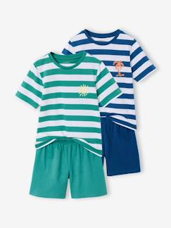 -Set van 2 pyjamashorts met strepen