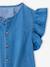 Denim blouse met volantmouwen lichtblauw - vertbaudet enfant 