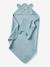 Badcape + washandje van biologisch katoen amandel+antraciet+karamel+oceaanblauw+rozen+Wit - vertbaudet enfant 
