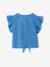 Denim blouse met volantmouwen lichtblauw - vertbaudet enfant 