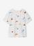 T-shirt met korte mouwen blauwgroen+wit - vertbaudet enfant 