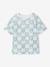 T-shirt met korte mouwen blauwgroen+wit - vertbaudet enfant 