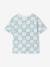 T-shirt met korte mouwen blauwgroen+wit - vertbaudet enfant 