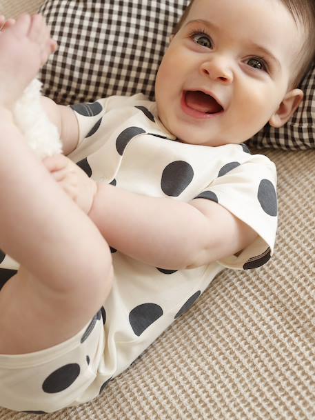 Babypakje met 2 combishorts van biologisch katoen gemêleerd beige - vertbaudet enfant 