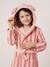 Personaliseerbare badjas voor kinderen met konijntjes, met gerecycled katoen roze, gestreept - vertbaudet enfant 