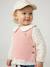 Mouwloze trui baby ecru+marineblauw+roze (poederkleur) - vertbaudet enfant 