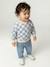 Baby sweater voor jongens 'Team Soleil' grijsblauw - vertbaudet enfant 